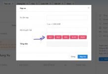Hướng dẫn Nạp xu nâng cấp VIP và ủng hộ kênh chốt